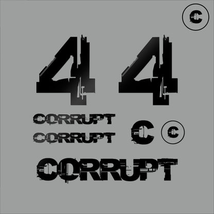 Sticker Pack Black Number 4