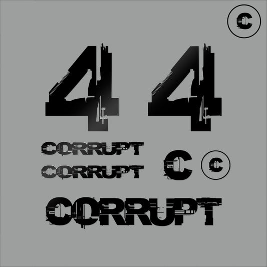 Sticker Pack Black Number 4