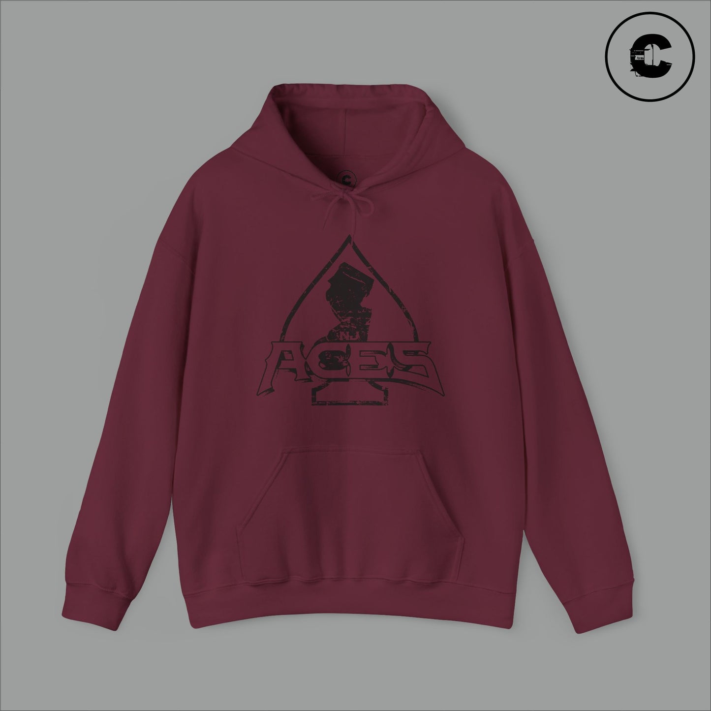 NJ Aces Hoodie Black Logo