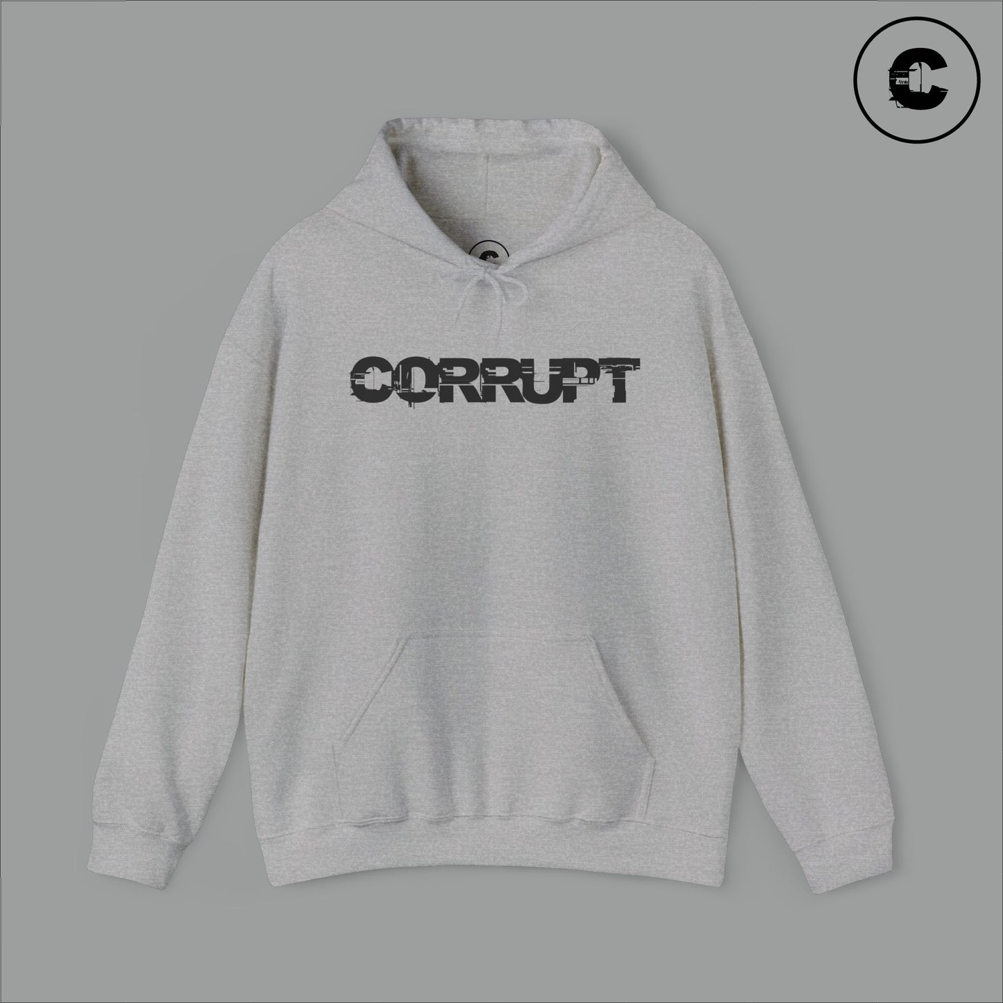 Corrupt Hoodie Black Logo