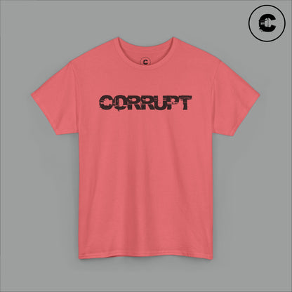 Corrupt Cotton T-Shirt Black Logo