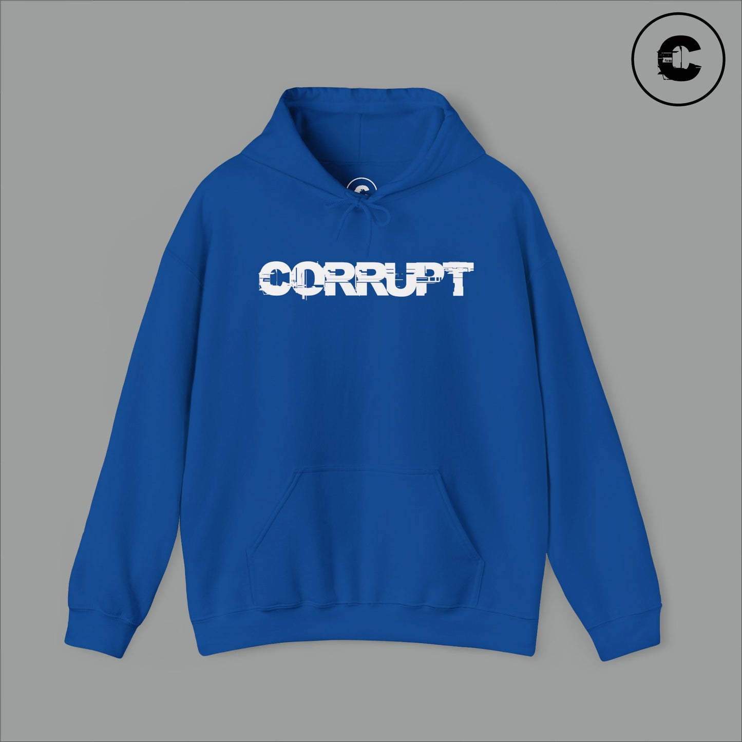 Corrupt Hoodie White Logo