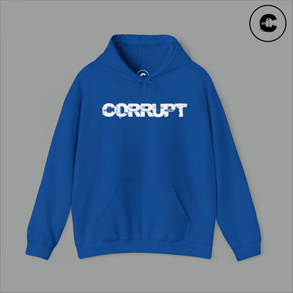 Corrupt Hoodie White Logo