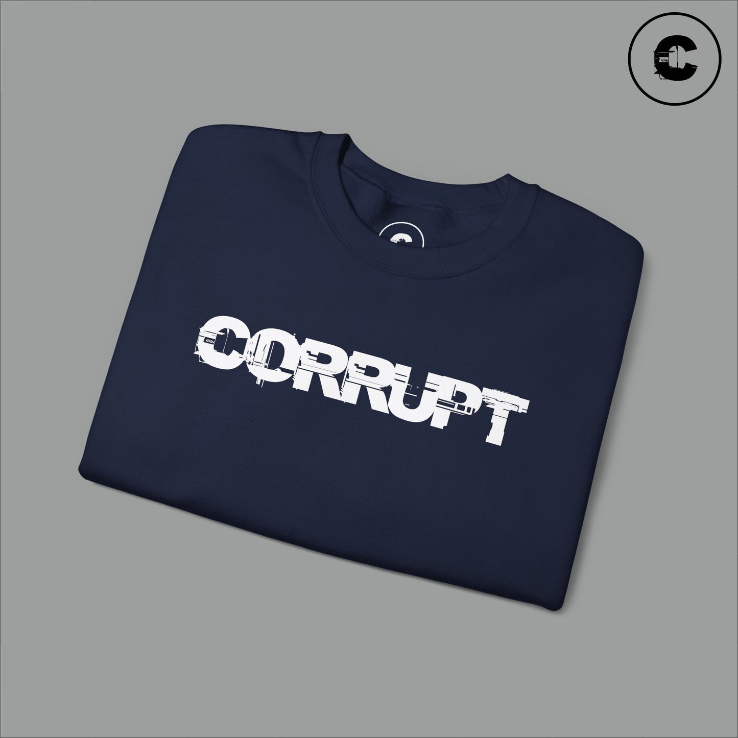 Corrupt Sweatshirt White Logo
