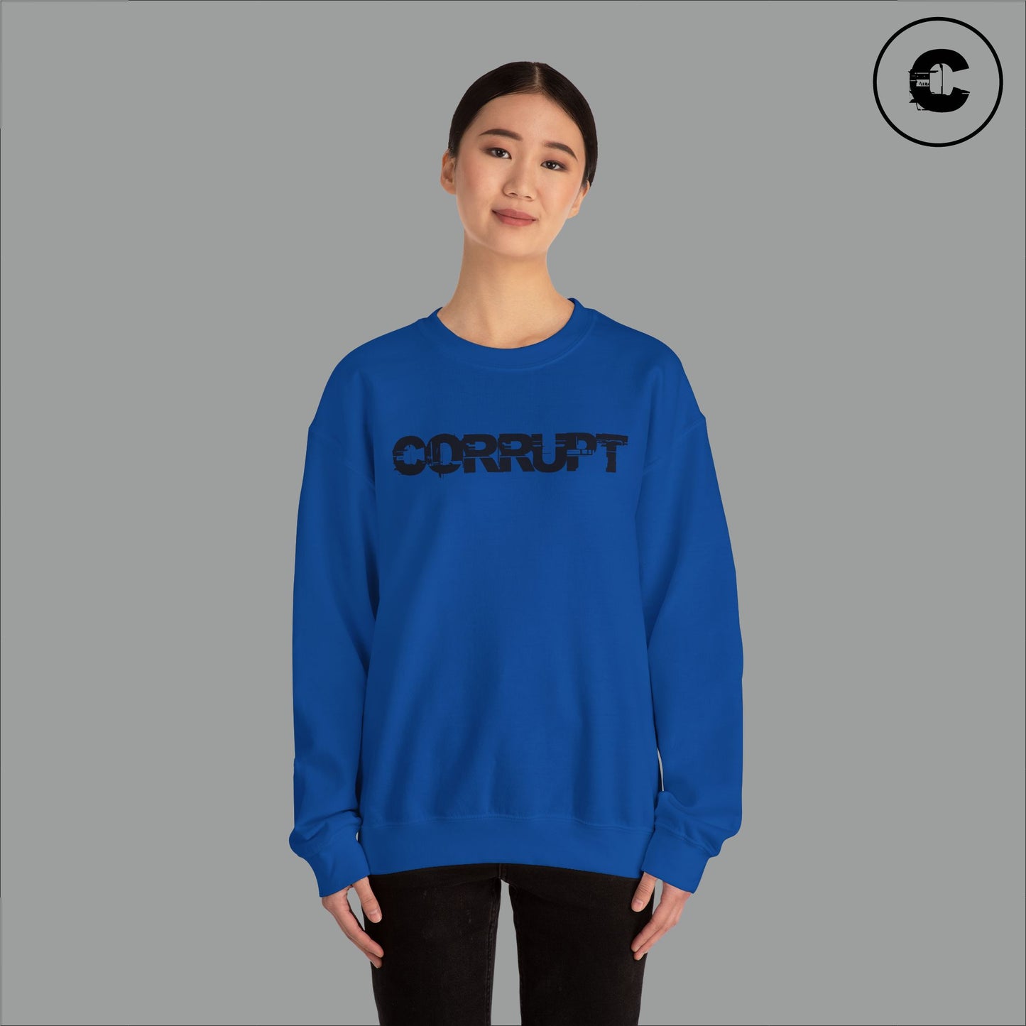 Corrupt Sweatshirt Black Logo