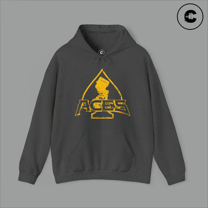 NJ Aces Hoodie Yellow Logo