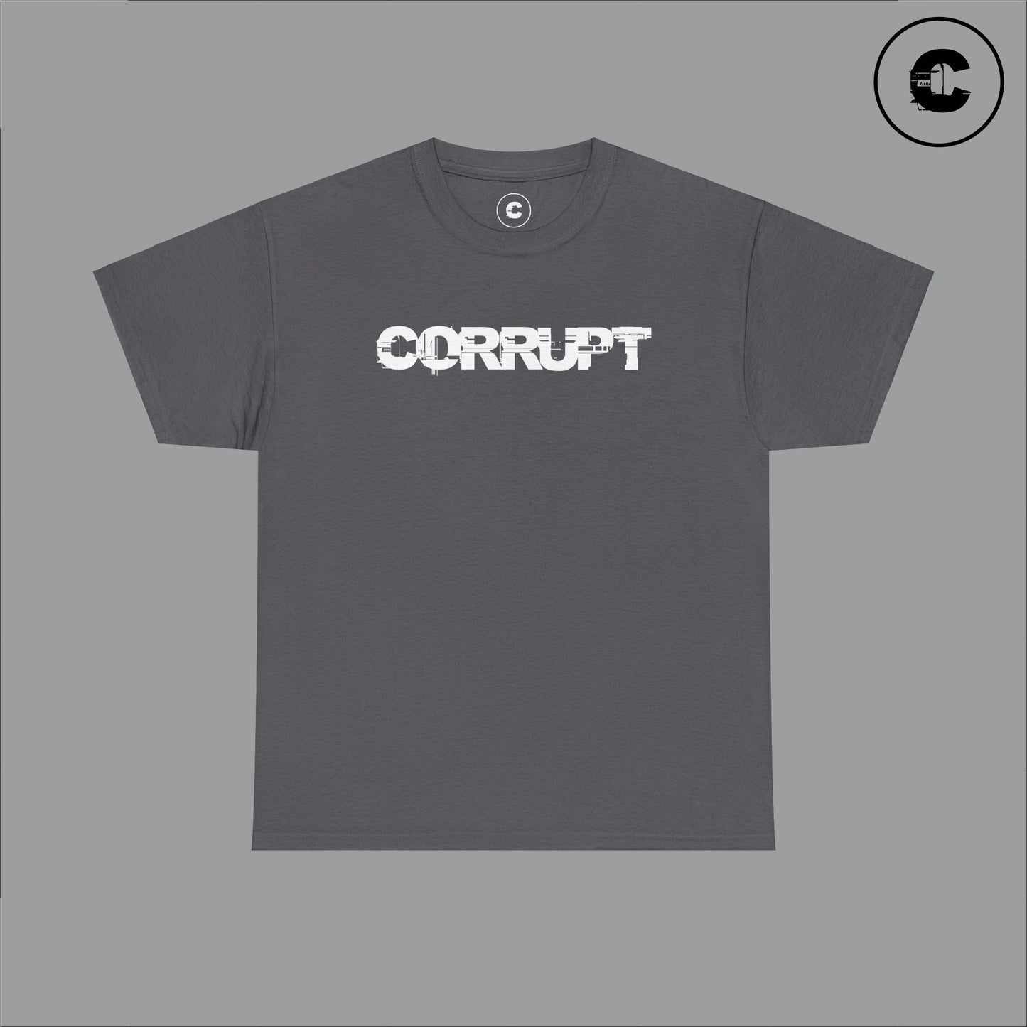 Corrupt Cotton T-Shirt White Logo