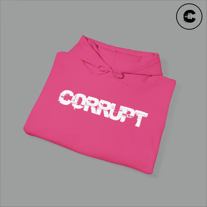 Corrupt Hoodie White Logo