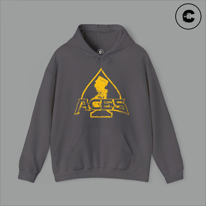 NJ Aces Hoodie Yellow Logo