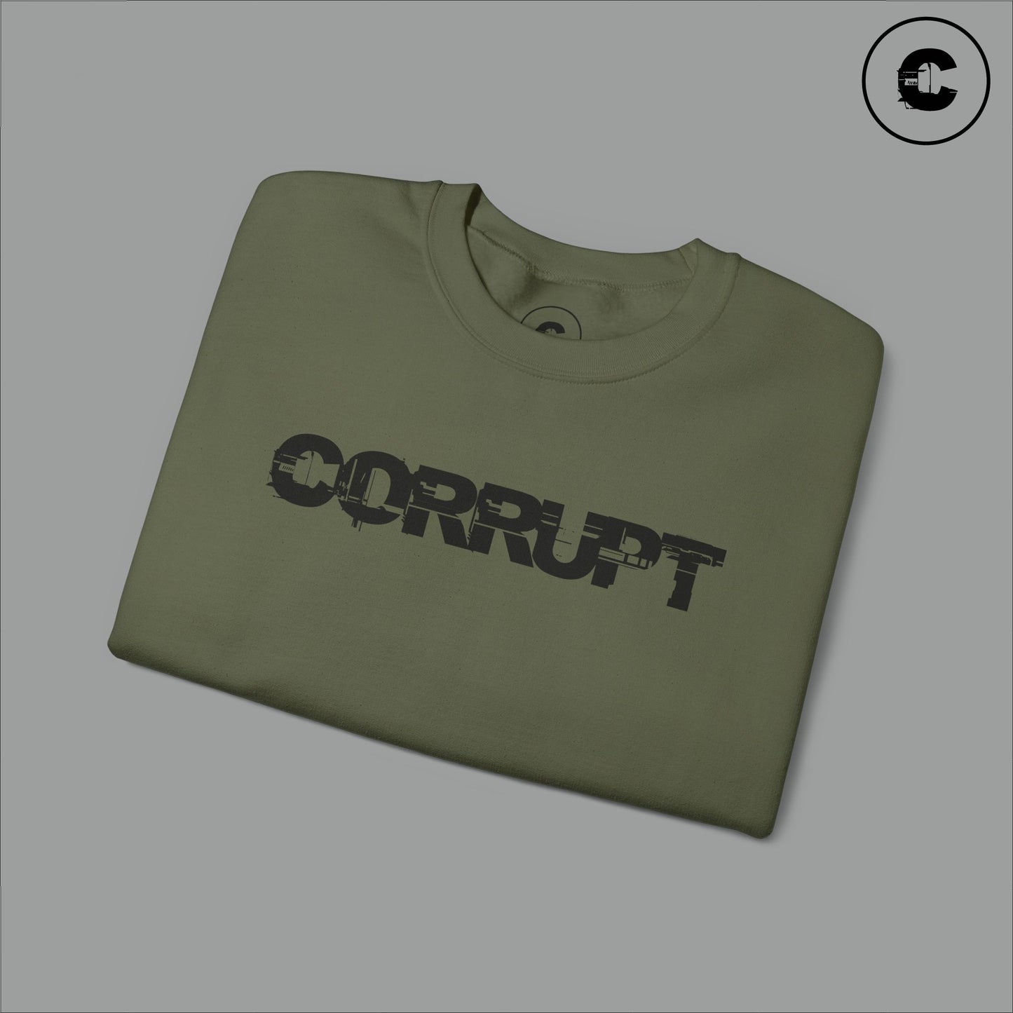 Corrupt Sweatshirt Black Logo