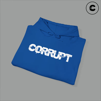 Corrupt Hoodie White Logo
