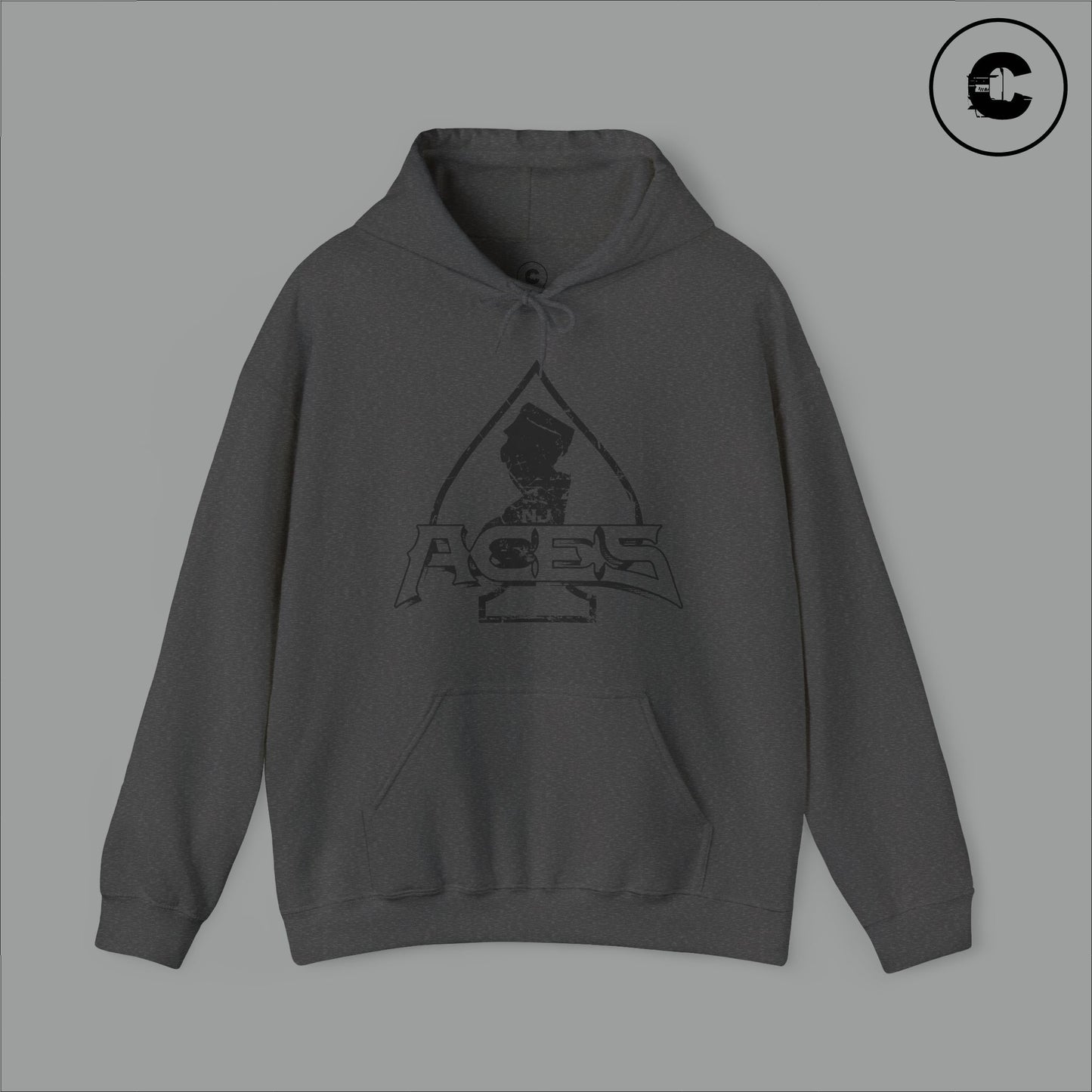 NJ Aces Hoodie Black Logo