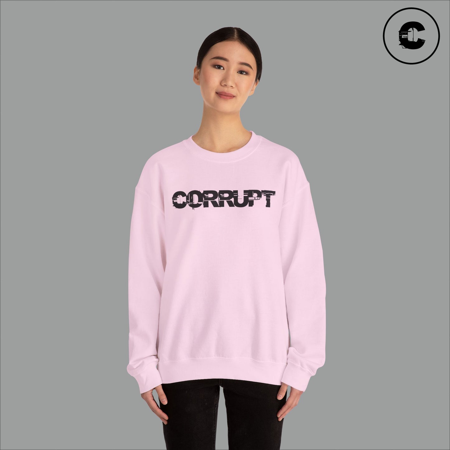 Corrupt Sweatshirt Black Logo