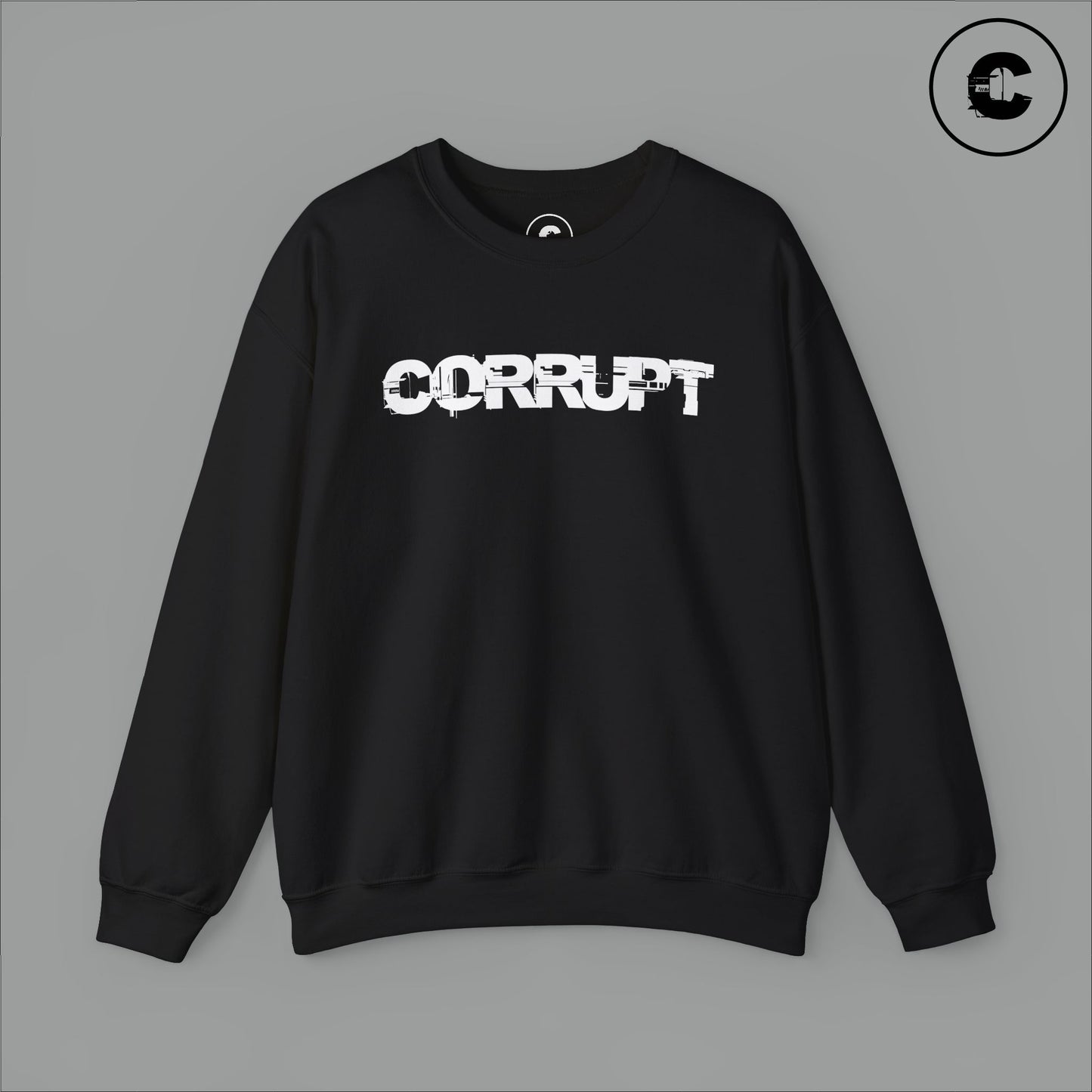 Corrupt Sweatshirt White Logo