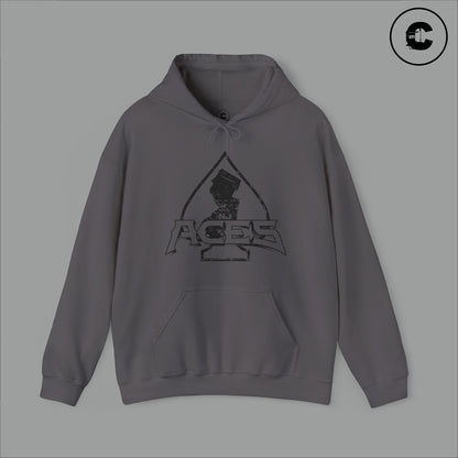 NJ Aces Hoodie Black Logo