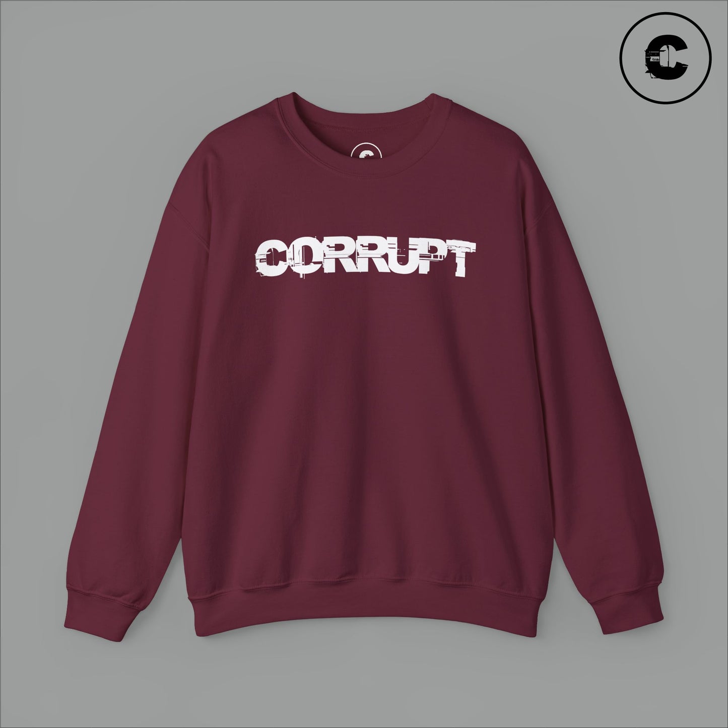 Corrupt Sweatshirt White Logo
