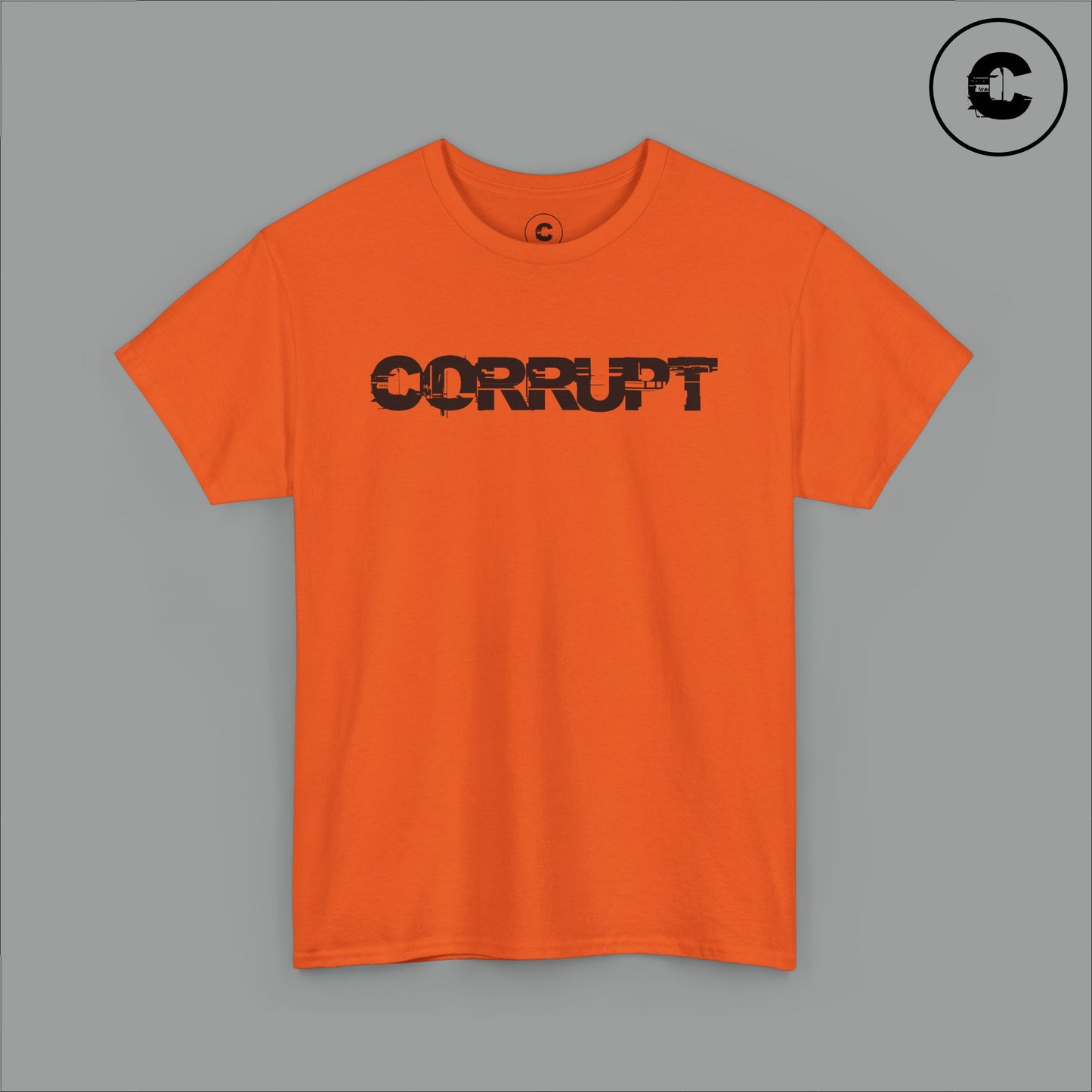 Corrupt Cotton T-Shirt Black Logo