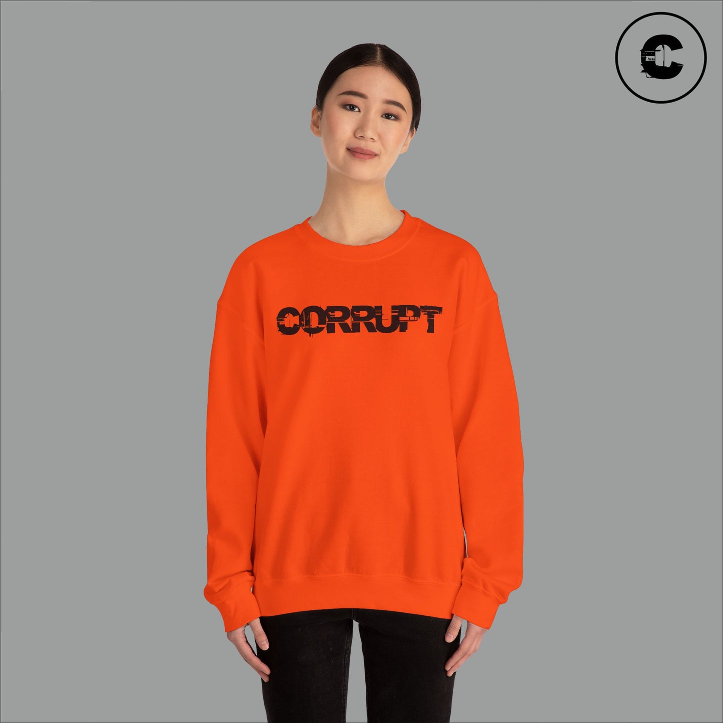 Corrupt Sweatshirt Black Logo