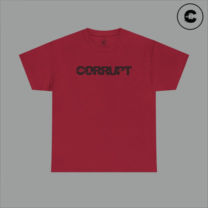 Corrupt Cotton T-Shirt Black Logo