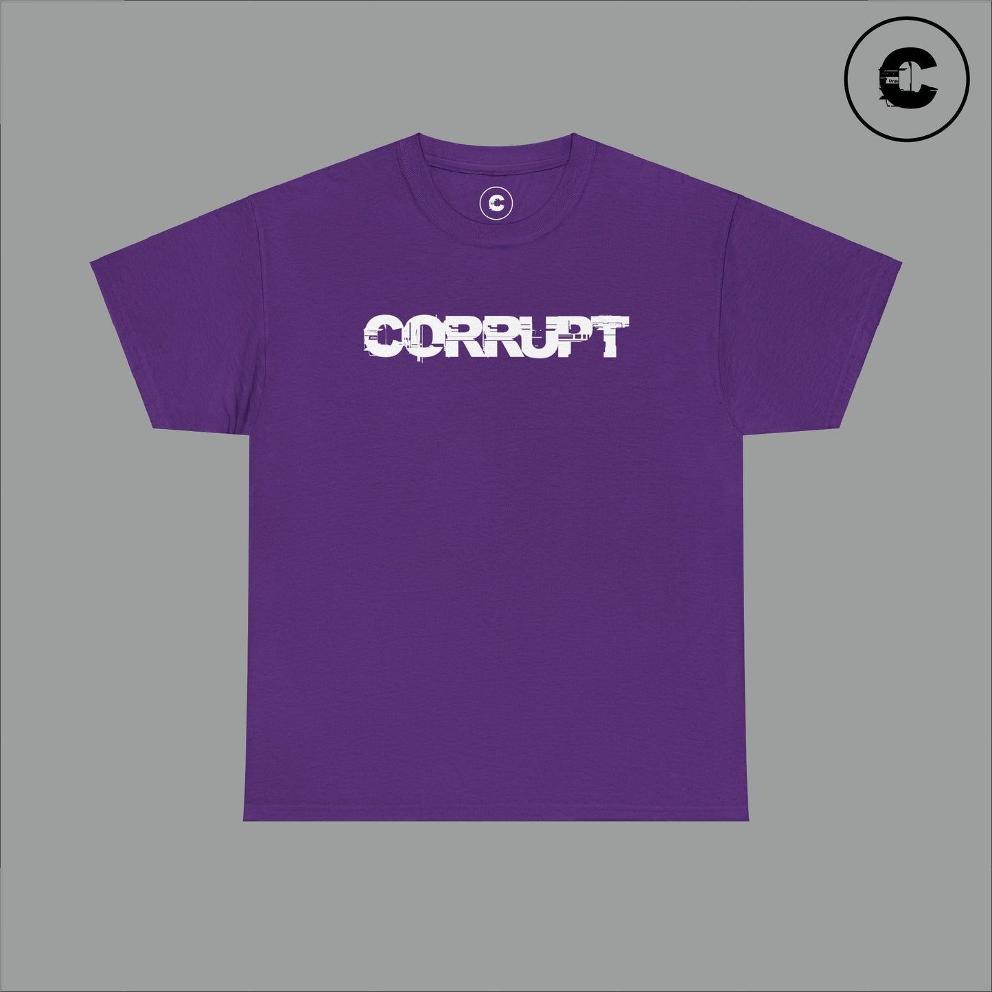 Corrupt Cotton T-Shirt White Logo