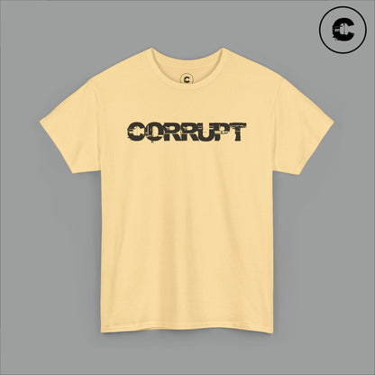Corrupt Cotton T-Shirt Black Logo
